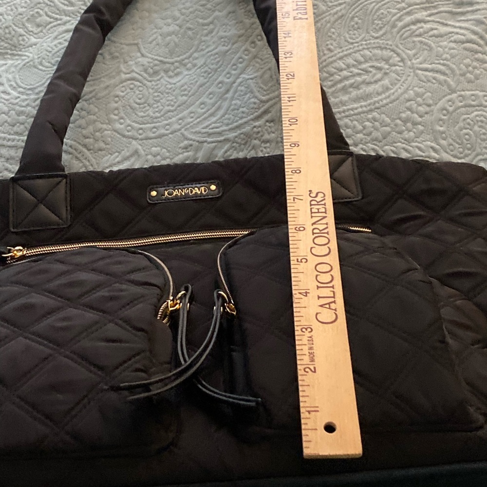 Joan & David Quilted Tote Bag With Laptop Space Gem